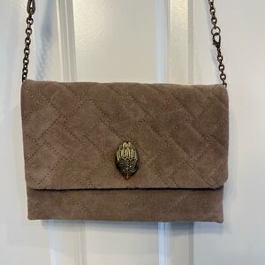 Kurt Geiger Quilted Suede Crossbody Bag - Brown